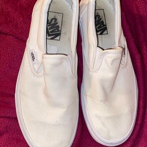Vans; size 8.5 women; white